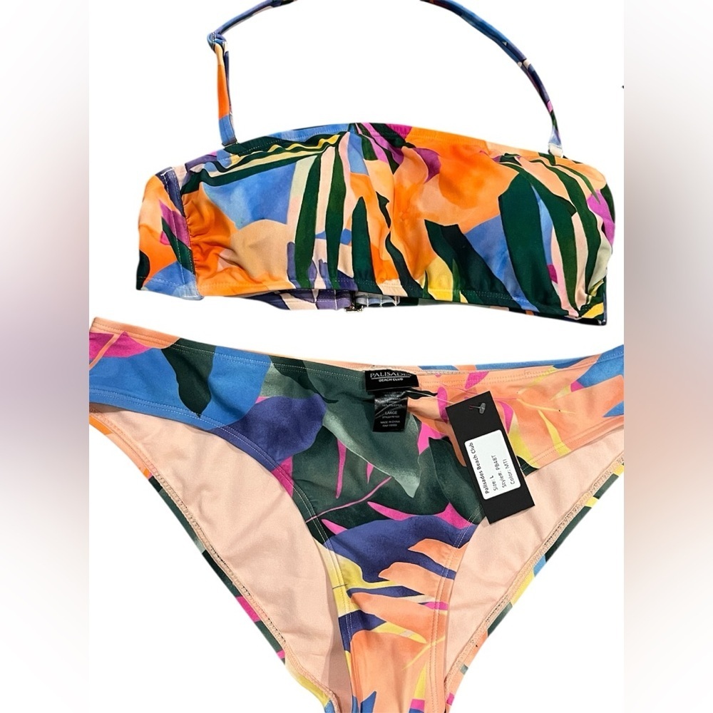 Tropical Print Bikini 2 piece Set Size Large NWT